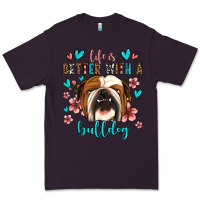 Plum life is better with a bulldog Premium Tee - Jasminsmagicworld