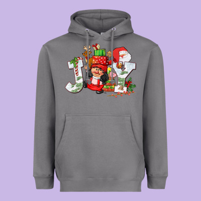 Christmas Joy Girl Gnome Heavyweight Hoodie Designed By Cowgirlartshop