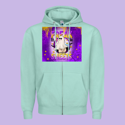 Freak In The Sheets Zipper Hoodie Designed By Texasbilliewilder