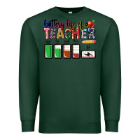 Sports Green Battery life of a Teacher Premium Sweatshirt - CowGirlArtShop