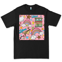 Black school with rainbow seamless pattern Premium Tee - BundleAndBundleShop