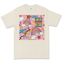 Bone school with rainbow seamless pattern Premium Tee - BundleAndBundleShop