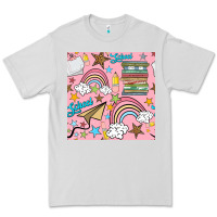 Dove Grey school with rainbow seamless pattern Premium Tee - BundleAndBundleShop