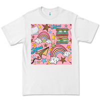 White school with rainbow seamless pattern Premium Tee - BundleAndBundleShop