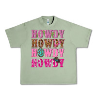 Oil Green pink howdy howdy howdy Urban Heavy Tee - NancyCooperArtShop