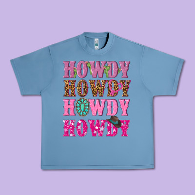Pink Howdy Howdy Howdy Urban Heavy Tee Designed By Nancycooperartshop