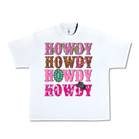 White pink howdy howdy howdy Urban Heavy Tee - NancyCooperArtShop