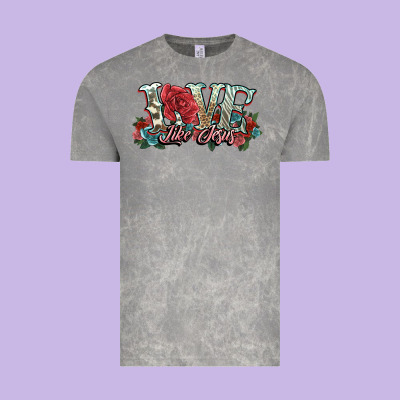 Love Like Jesus Roses Vintage Tee Designed By Nancycooperartshop