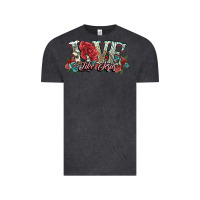 Vintage Black love like jesus roses Vintage Tee - NancyCooperArtShop