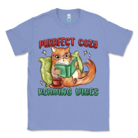 Colony Blue purrfect cozy reading vibes Classic Tee - MaliasSmallBusiness