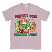 Lilac purrfect cozy reading vibes Classic Tee - MaliasSmallBusiness