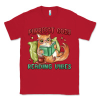 Red purrfect cozy reading vibes Classic Tee - MaliasSmallBusiness