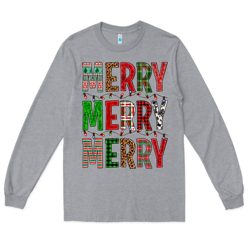 Merry Merry Merry Christmas Long Sleeve Tee by BundleAndBundleShop | Teevron