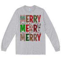 Moon Dust Merry Merry Merry Christmas Long Sleeve Tee - BundleAndBundleShop