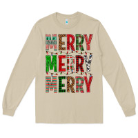 Mushroom Merry Merry Merry Christmas Long Sleeve Tee - BundleAndBundleShop