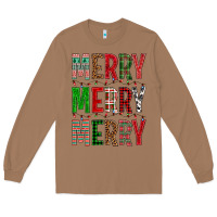 Toasted Coconut Merry Merry Merry Christmas Long Sleeve Tee - BundleAndBundleShop