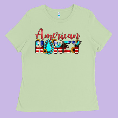 American Honey Ladies Tee Designed By Jahusdesignshop