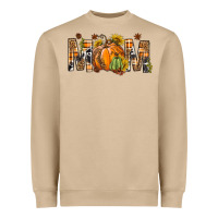 Mushroom Western Mom With Pumpkins Heavyweight Sweatshirt - BundleAndBundleShop