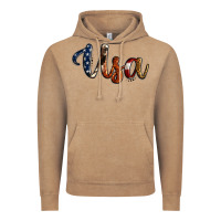Usa Calligraphy Vintage Hoodie | Teevron