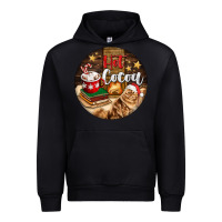 Black Hot Cocoa With Cat Urban Hoodie - FaDigitalArtStudio