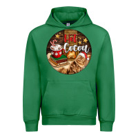 Emerald Hot Cocoa With Cat Urban Hoodie - FaDigitalArtStudio