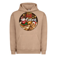 Pigment Burro Hot Cocoa With Cat Urban Hoodie - FaDigitalArtStudio