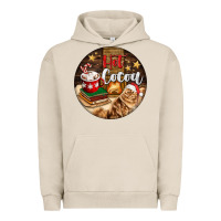 Pigment French Oak Hot Cocoa With Cat Urban Hoodie - FaDigitalArtStudio