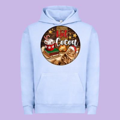 Hot Cocoa With Cat Urban Hoodie Designed By Fadigitalartstudio