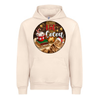 Sandshell Hot Cocoa With Cat Urban Hoodie - FaDigitalArtStudio