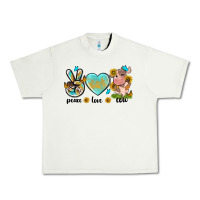 Pistachio peace love cute cow Urban Heavy Tee - NancyCooperArtShop