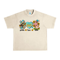 Sandshell peace love cute cow Urban Heavy Tee - NancyCooperArtShop