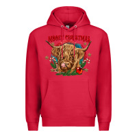 Cardinal mooey christmas Premium Hoodie - CowGirlArtShop