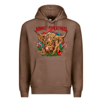 Chestnut mooey christmas Premium Hoodie - CowGirlArtShop
