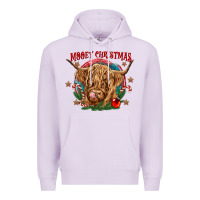 Lilac mooey christmas Premium Hoodie - CowGirlArtShop