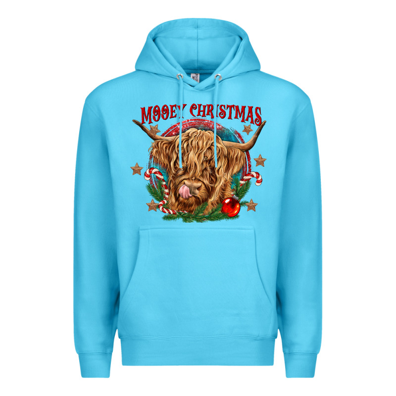 Mooey Christmas Premium Hoodie by CowGirlArtShop | Teevron