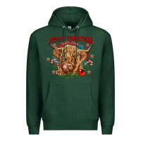 Sports Green mooey christmas Premium Hoodie - CowGirlArtShop