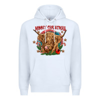 White mooey christmas Premium Hoodie - CowGirlArtShop