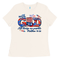 Bone with god all things are possible usa Ladies Tee - AdoDesignShop