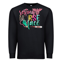 Black resting nurse face Premium Sweatshirt - CowGirlArtShop