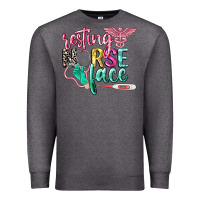 Charcoal Heather resting nurse face Premium Sweatshirt - CowGirlArtShop