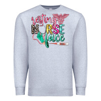 Heather Grey resting nurse face Premium Sweatshirt - CowGirlArtShop