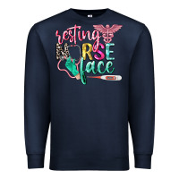 Navy resting nurse face Premium Sweatshirt - CowGirlArtShop