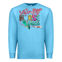 Ocean Blue resting nurse face Premium Sweatshirt - CowGirlArtShop