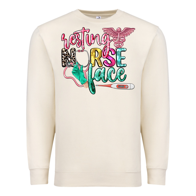 Resting Nurse Face Premium Sweatshirt by CowGirlArtShop | Teevron