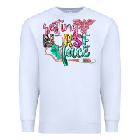 White resting nurse face Premium Sweatshirt - CowGirlArtShop