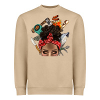 Wild Camping Afro Messy Bbs Heavyweight Sweatshirt | Teevron
