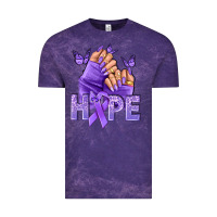 Cloud Purple Hope all Cancers nails Vintage Tee - NancyCooperArtShop