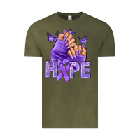 Vintage Olive Hope all Cancers nails Vintage Tee - NancyCooperArtShop