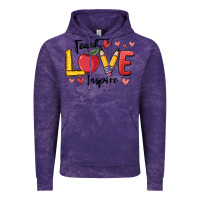 Cloud Purple teach love inspire Vintage Hoodie - MaliasSmallBusiness