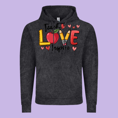Teach Love Inspire Vintage Hoodie Designed By Maliassmallbusiness